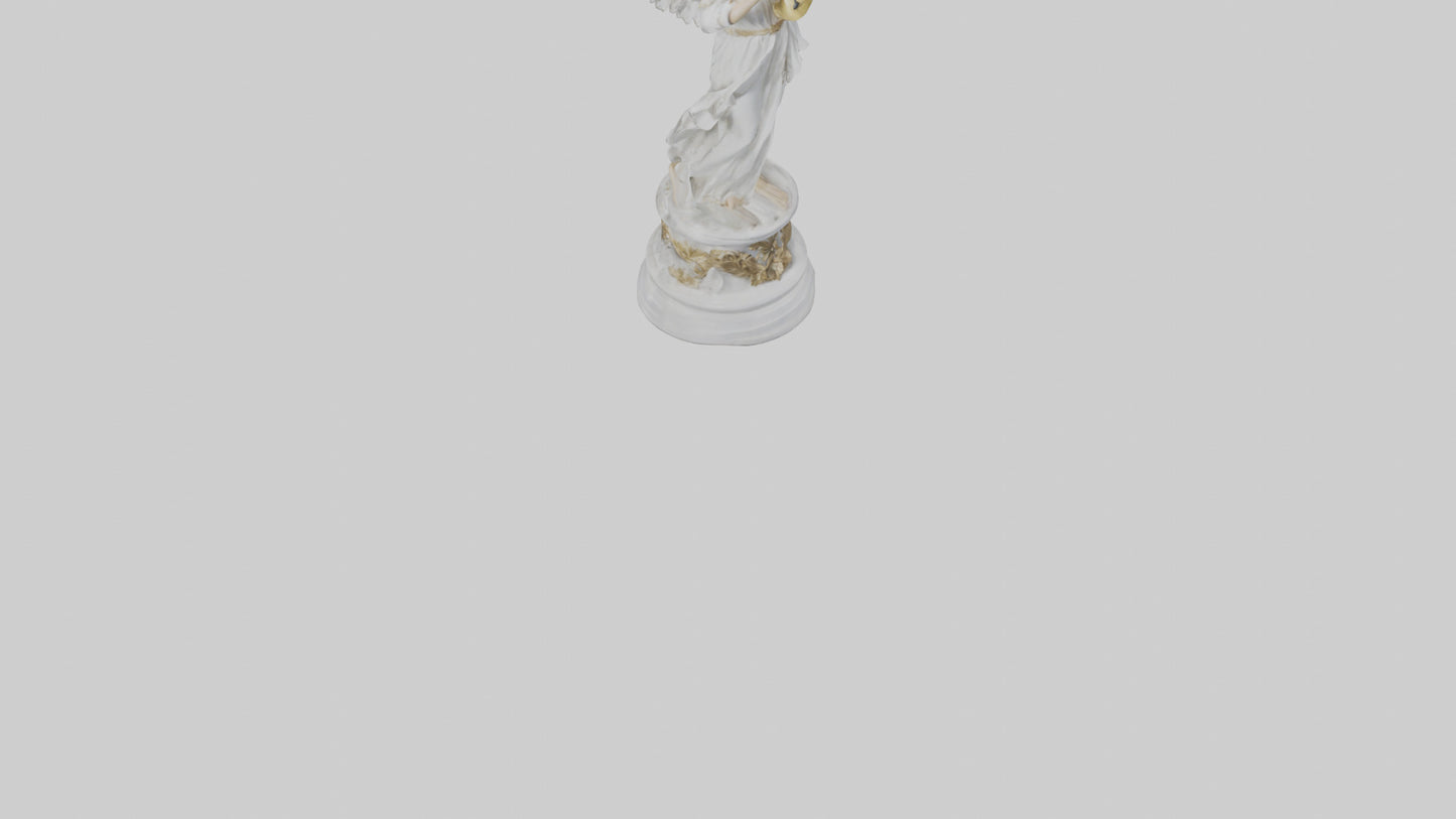 3D model Musical Angel statue model VR / AR / low-poly