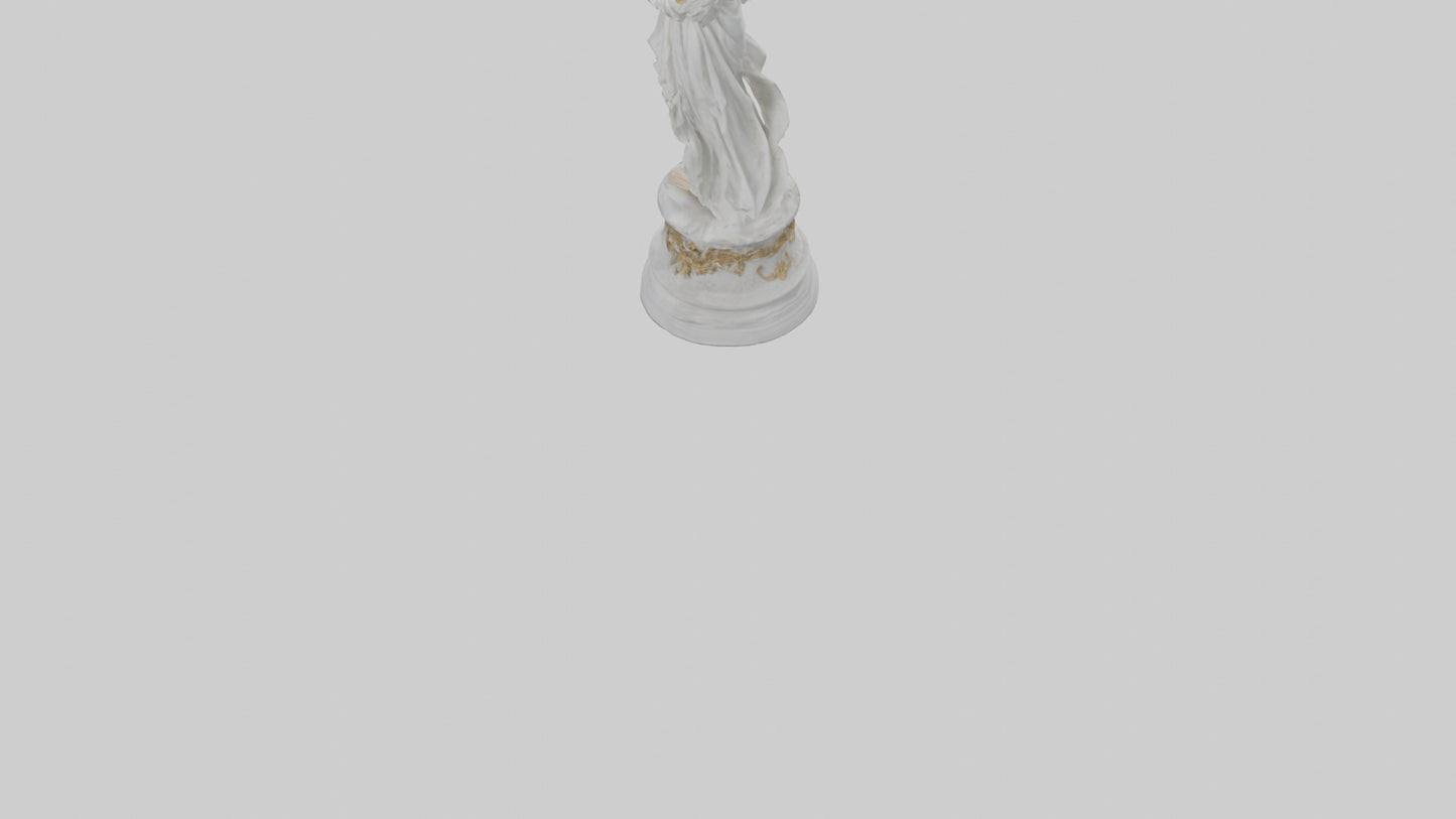 3D model Musical Angel statue model VR / AR / low-poly