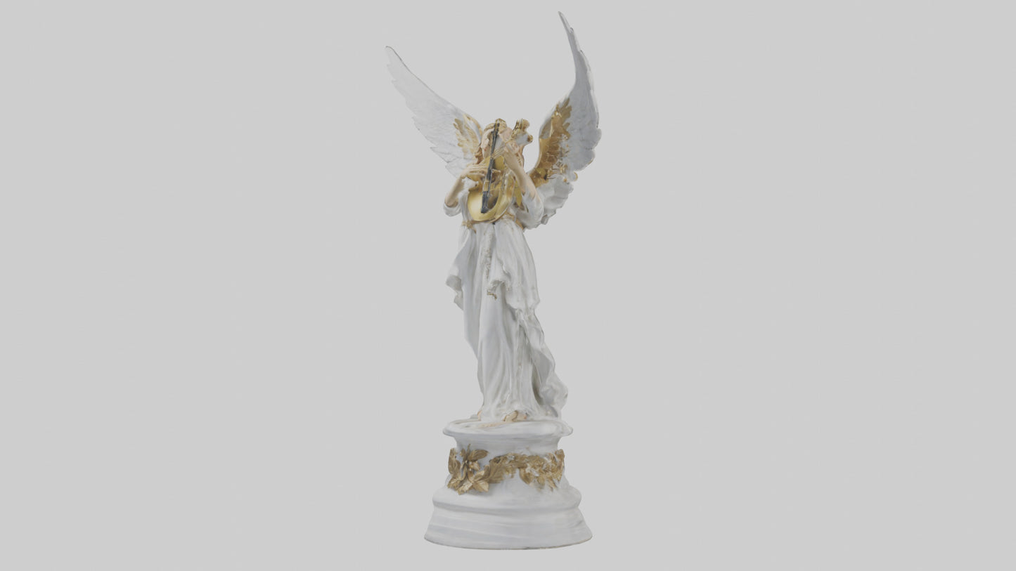 3D model Musical Angel statue model VR / AR / low-poly