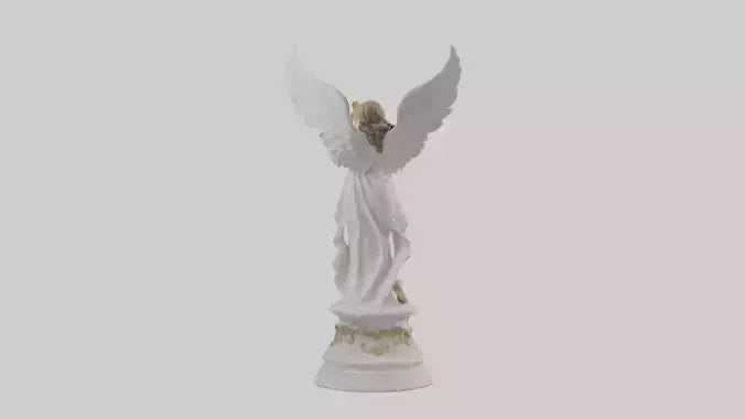 3D model Musical Angel statue model VR / AR / low-poly