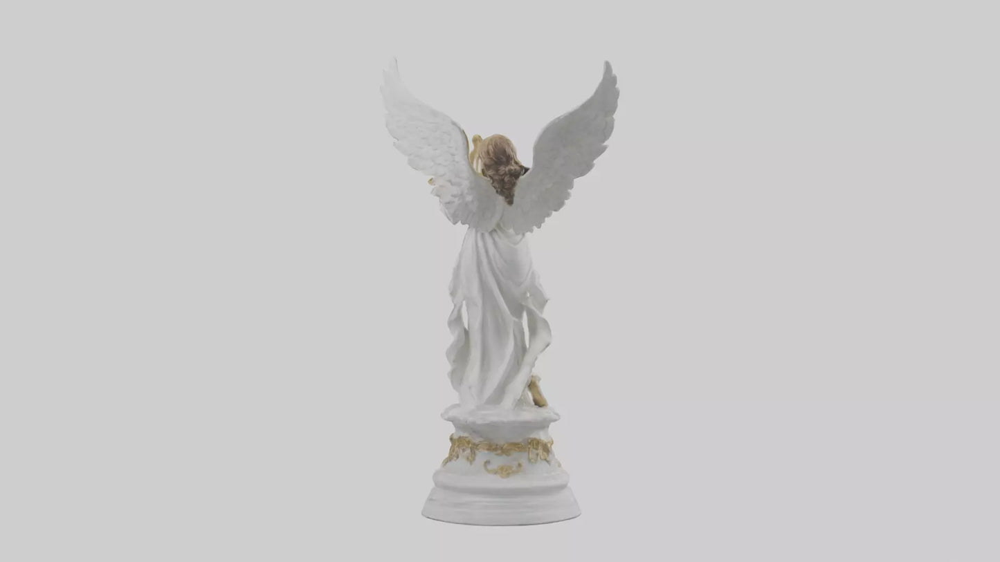 3D model Musical Angel statue model VR / AR / low-poly