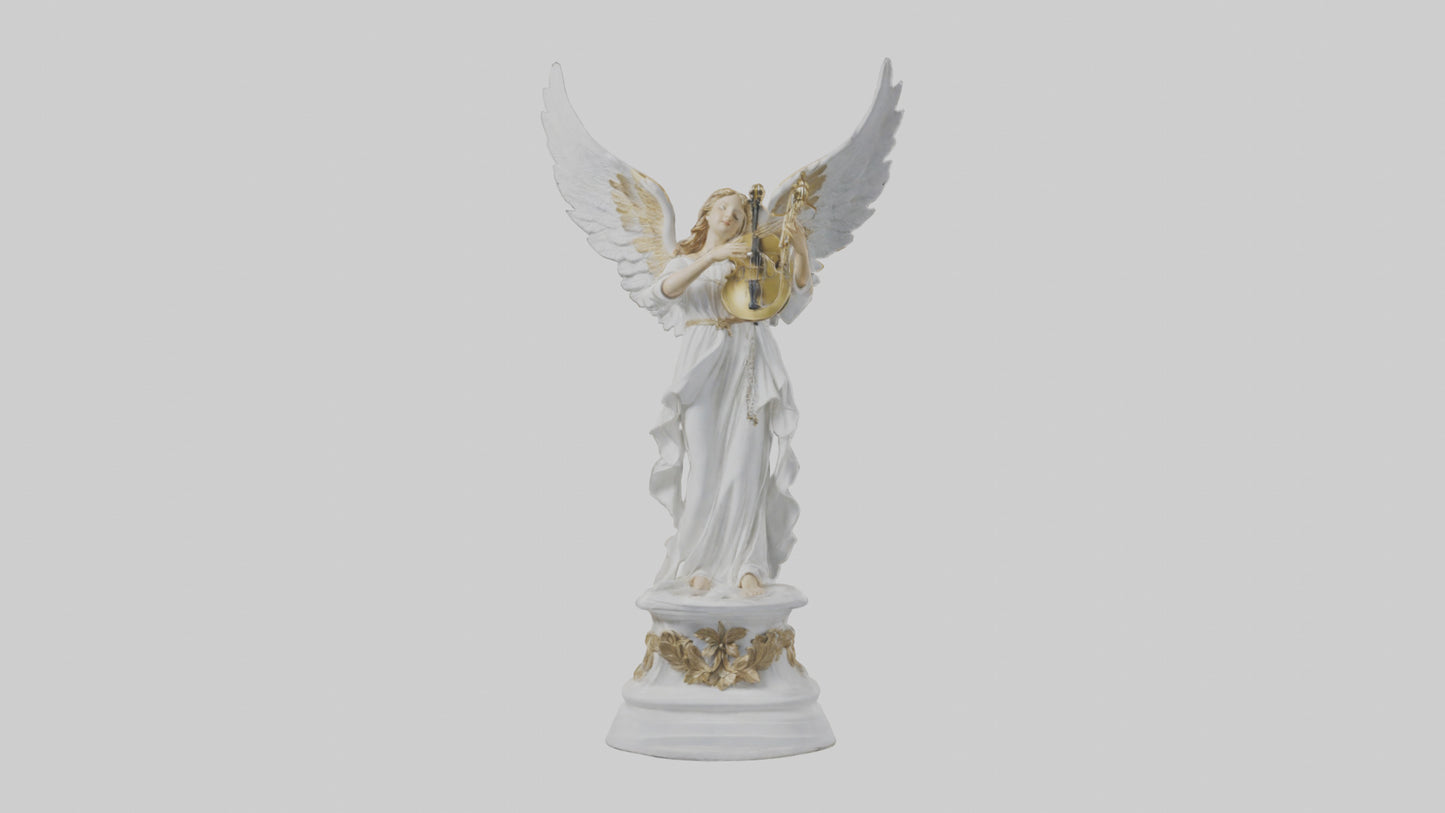 3D model Musical Angel statue model VR / AR / low-poly