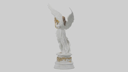 3D model Musical Angel statue model VR / AR / low-poly