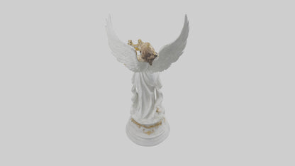 3D model Musical Angel statue model VR / AR / low-poly