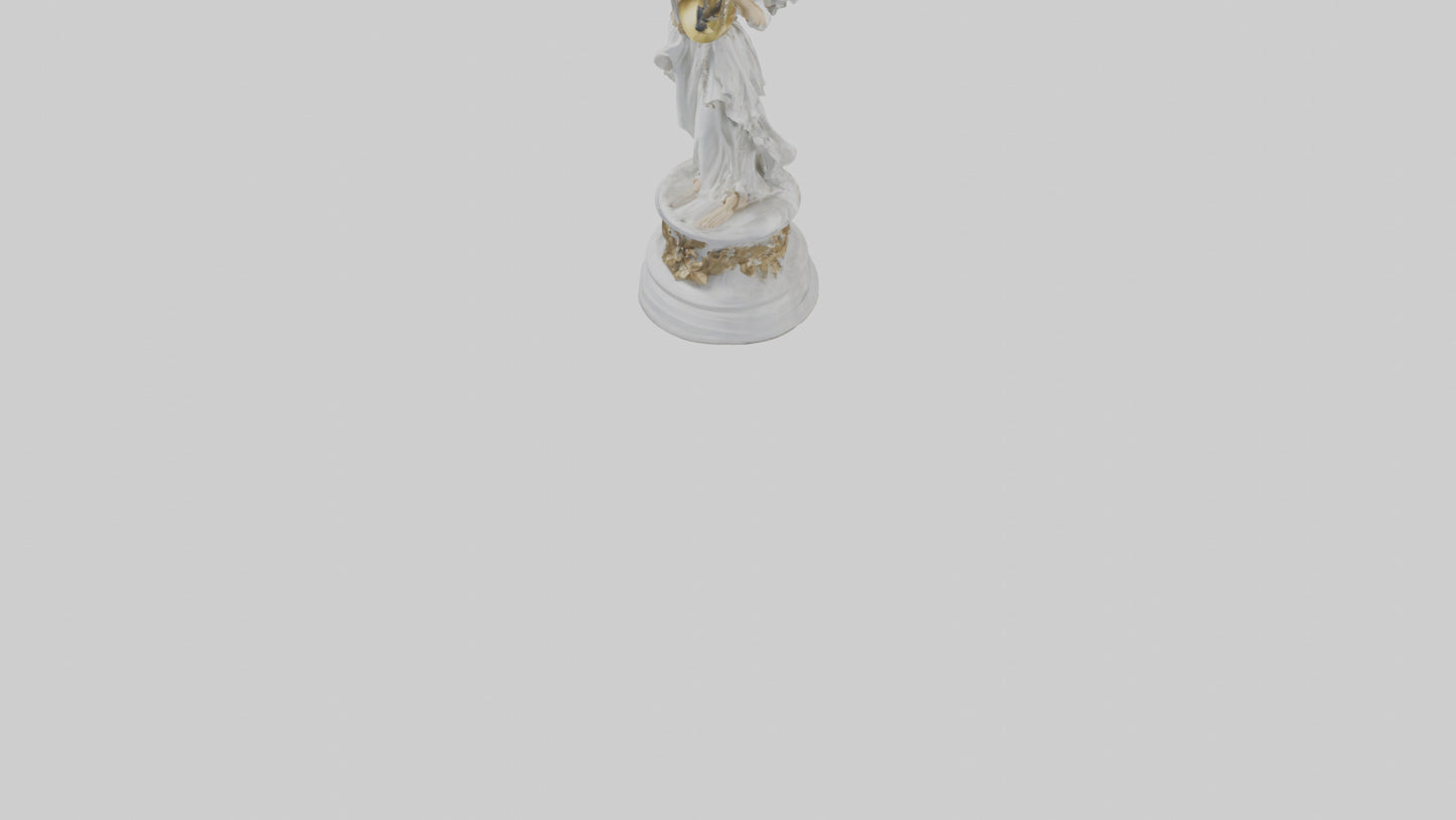 3D model Musical Angel statue model VR / AR / low-poly
