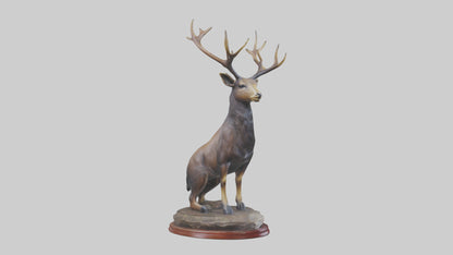 3D model Musk Deer statue model VR / AR / low-poly