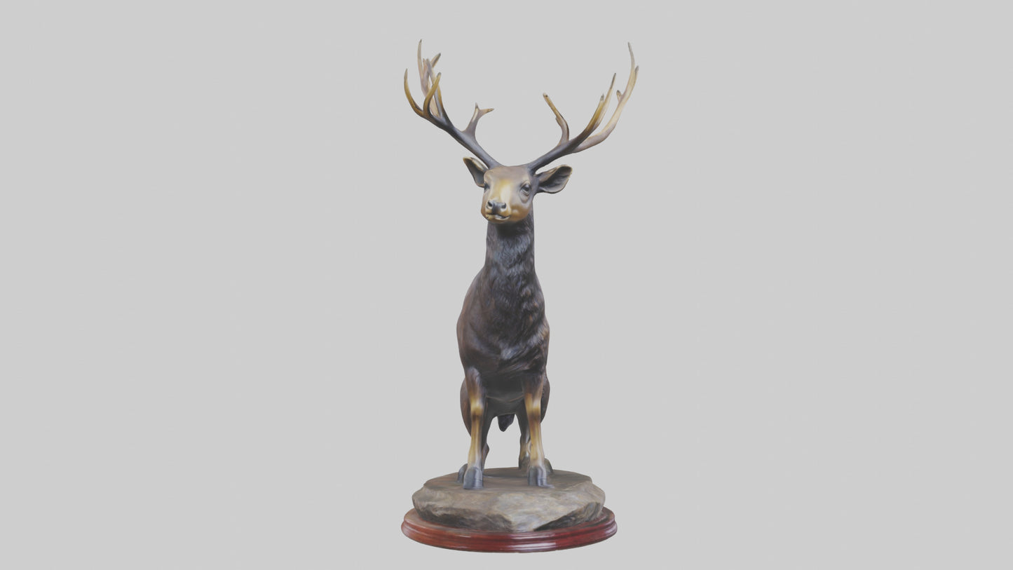 3D model Musk Deer statue model VR / AR / low-poly