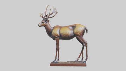 3D model Musk Deer statue model VR / AR / low-poly