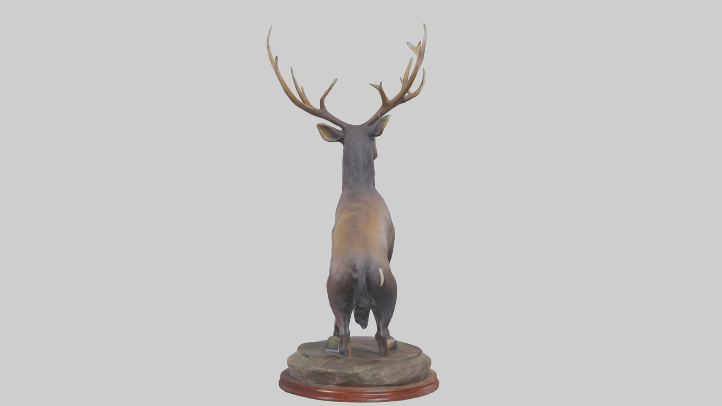 3D model Musk Deer statue model VR / AR / low-poly