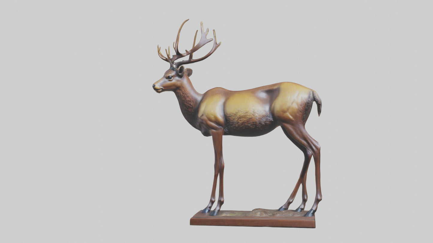 3D model Musk Deer statue model VR / AR / low-poly