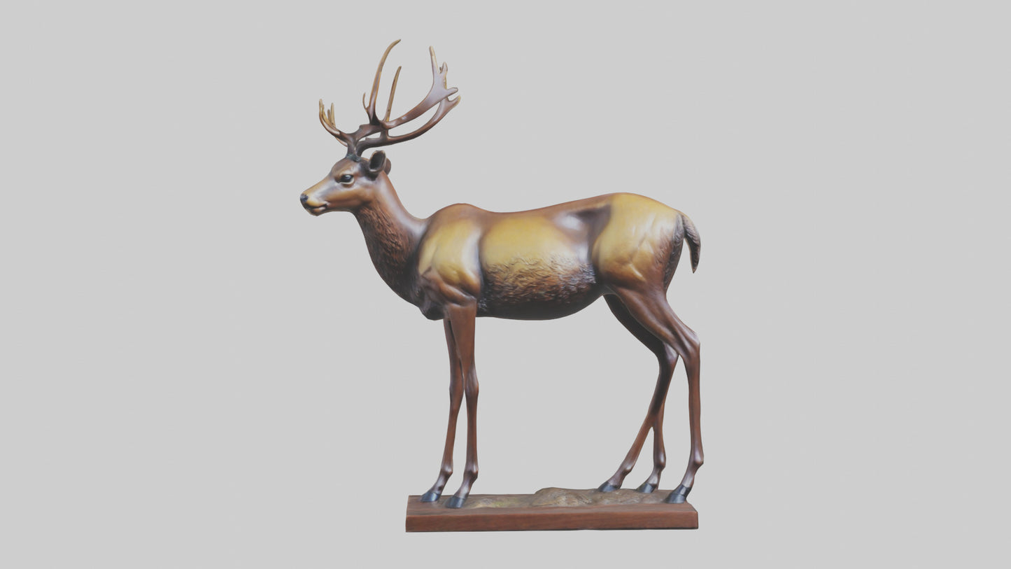 3D model Musk Deer statue model VR / AR / low-poly