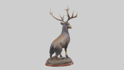 3D model Musk Deer statue model VR / AR / low-poly