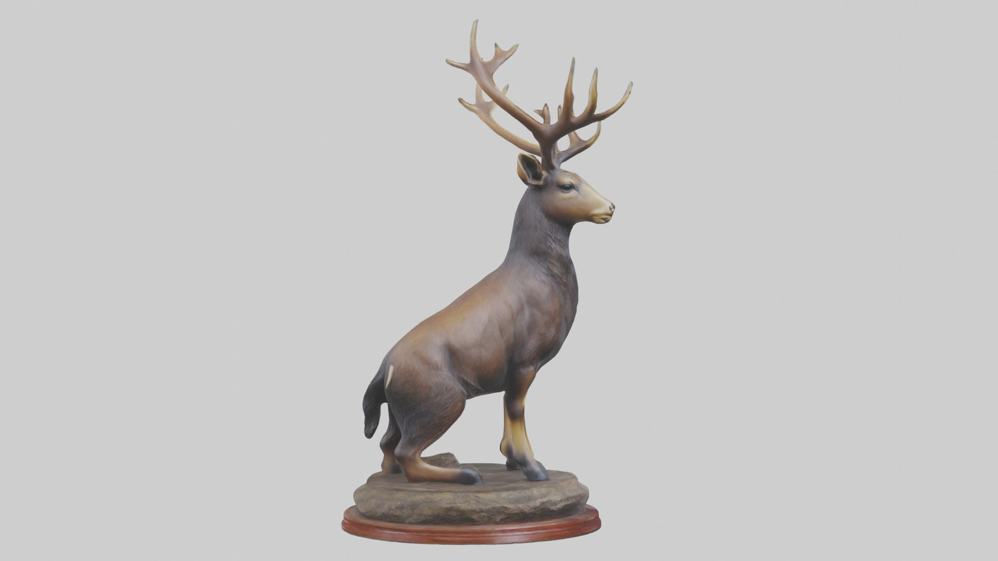3D model Musk Deer statue model VR / AR / low-poly