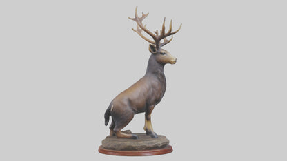 3D model Musk Deer statue model VR / AR / low-poly