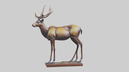 3D model Musk Deer statue model VR / AR / low-poly