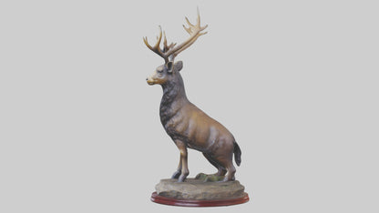 3D model Musk Deer statue model VR / AR / low-poly