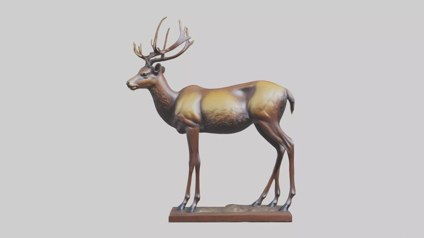 3D model Musk Deer statue model VR / AR / low-poly