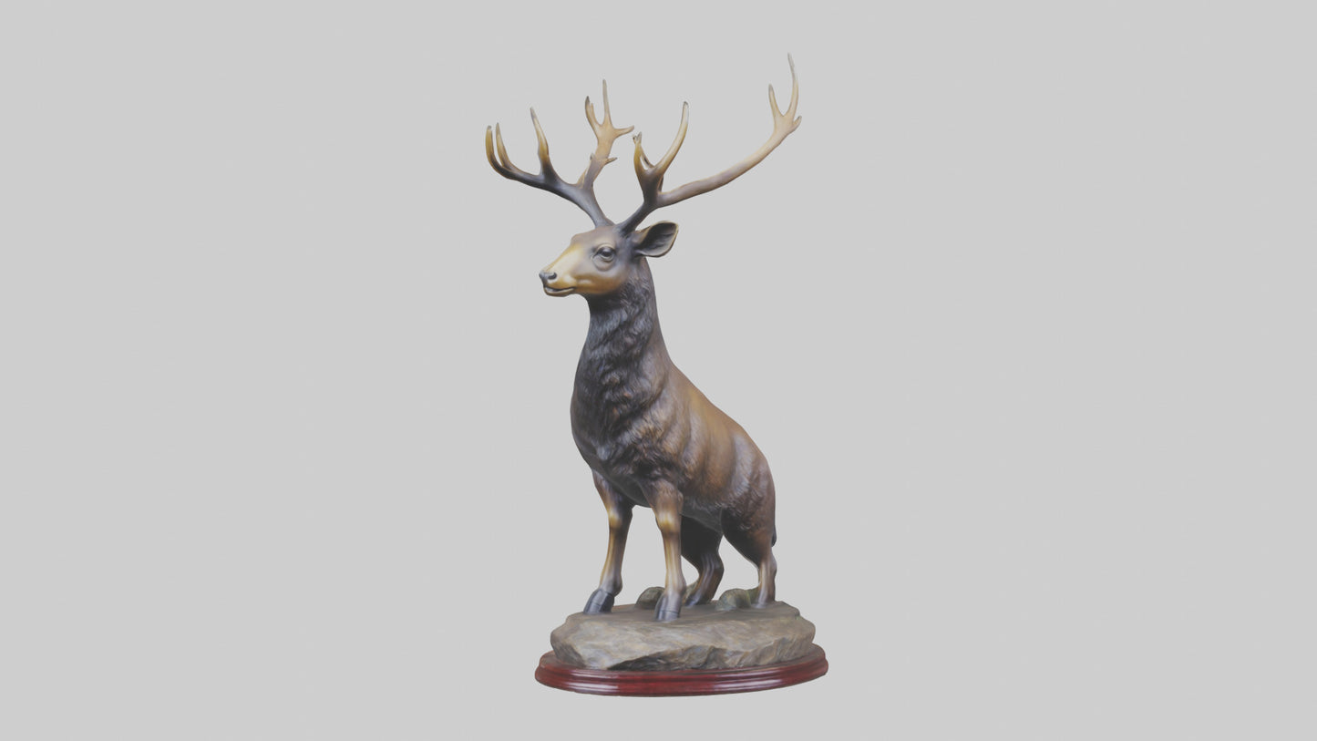 3D model Musk Deer statue model VR / AR / low-poly