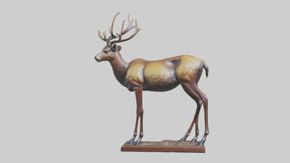 3D model Musk Deer statue model VR / AR / low-poly