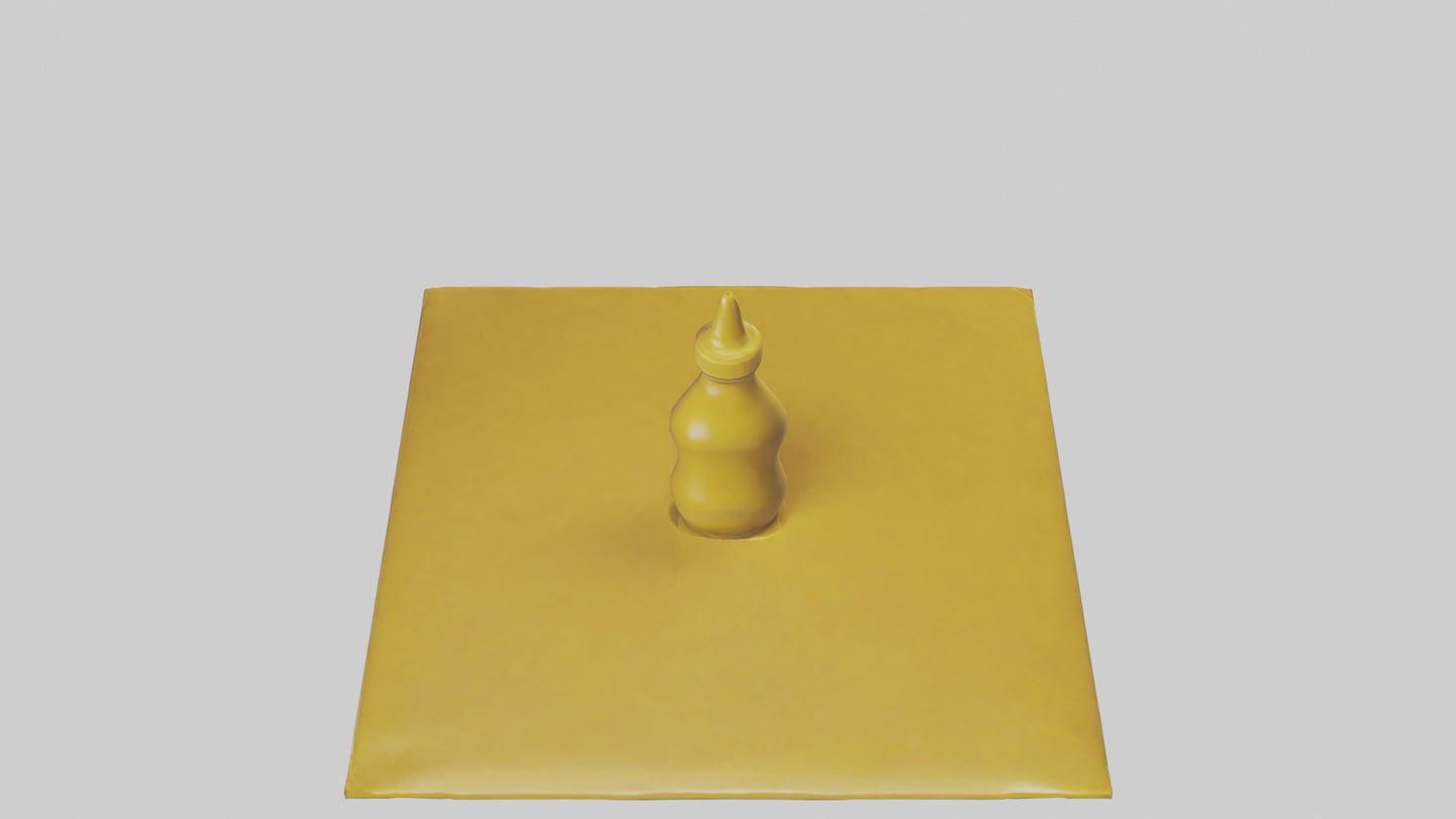 3D model Mustard Bottle model VR / AR / low-poly