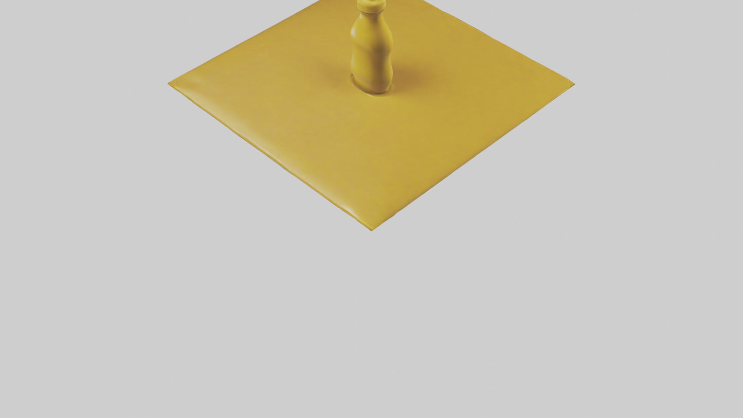 3D model Mustard Bottle model VR / AR / low-poly
