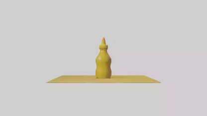 3D model Mustard Bottle model VR / AR / low-poly