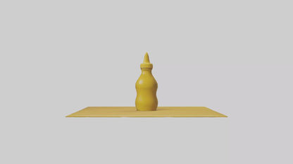3D model Mustard Bottle model VR / AR / low-poly