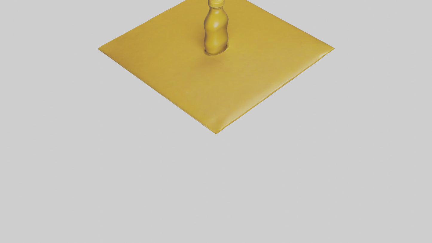 3D model Mustard Bottle model VR / AR / low-poly