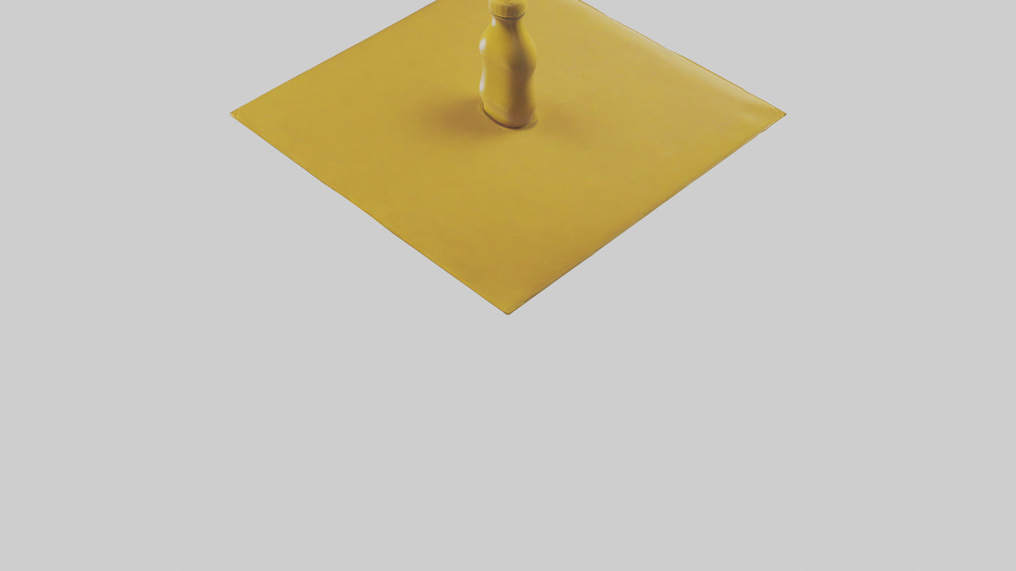 3D model Mustard Bottle model VR / AR / low-poly