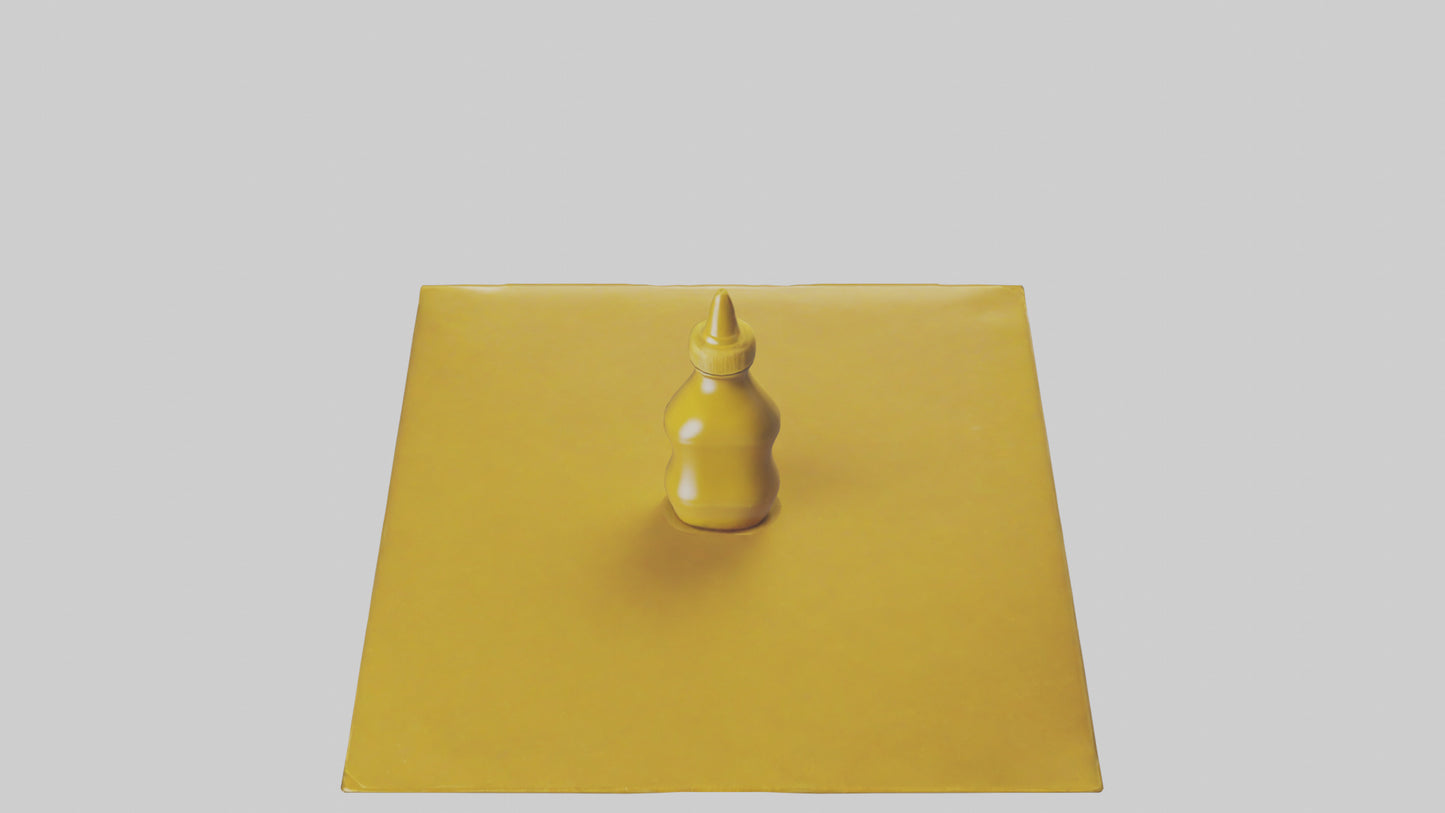 3D model Mustard Bottle model VR / AR / low-poly
