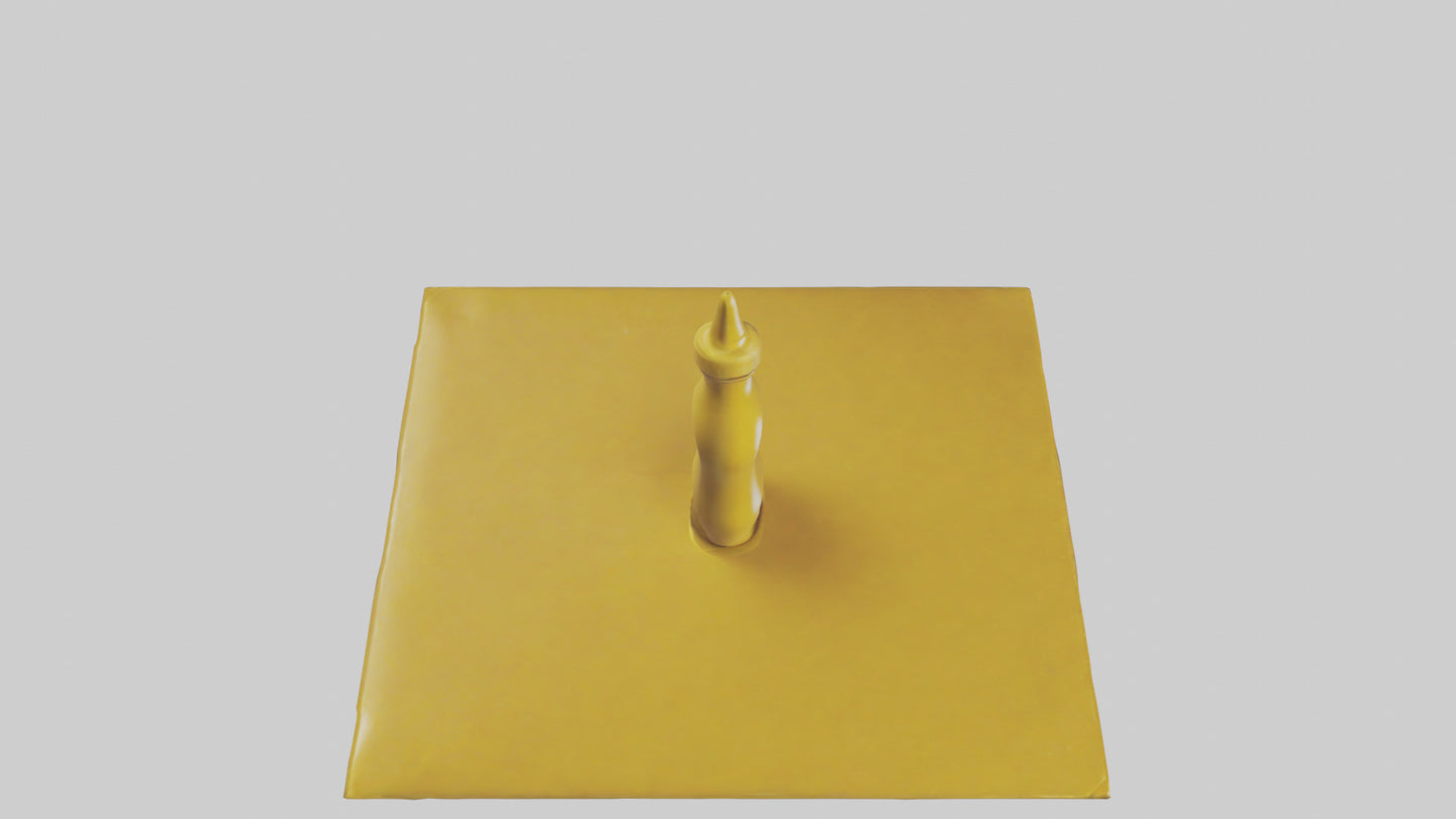 3D model Mustard Bottle model VR / AR / low-poly