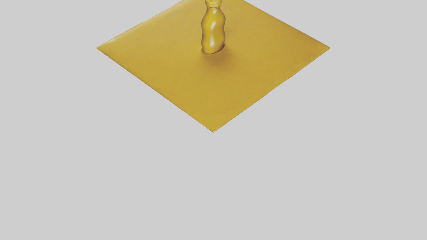 3D model Mustard Bottle model VR / AR / low-poly