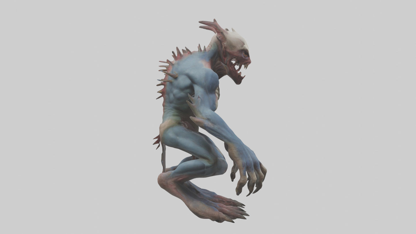 3D model Mutant creature model 2 VR / AR / low-poly