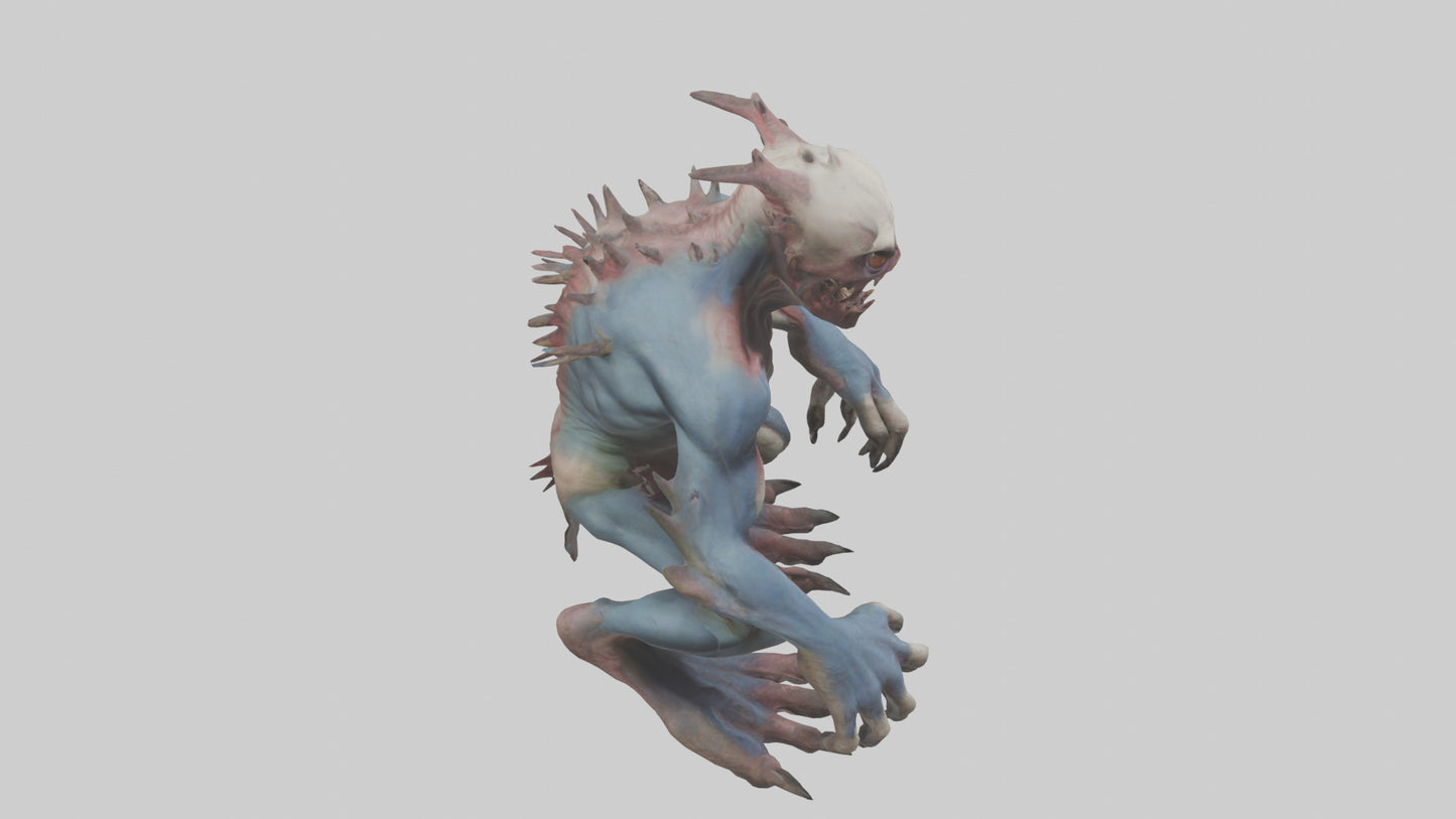 3D model Mutant creature model 2 VR / AR / low-poly