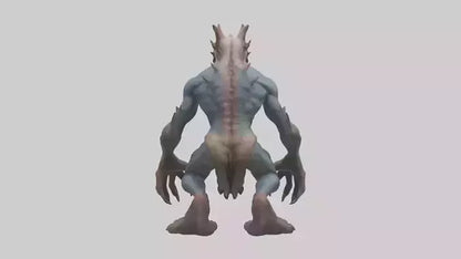 3D model Mutant creature model 2 VR / AR / low-poly
