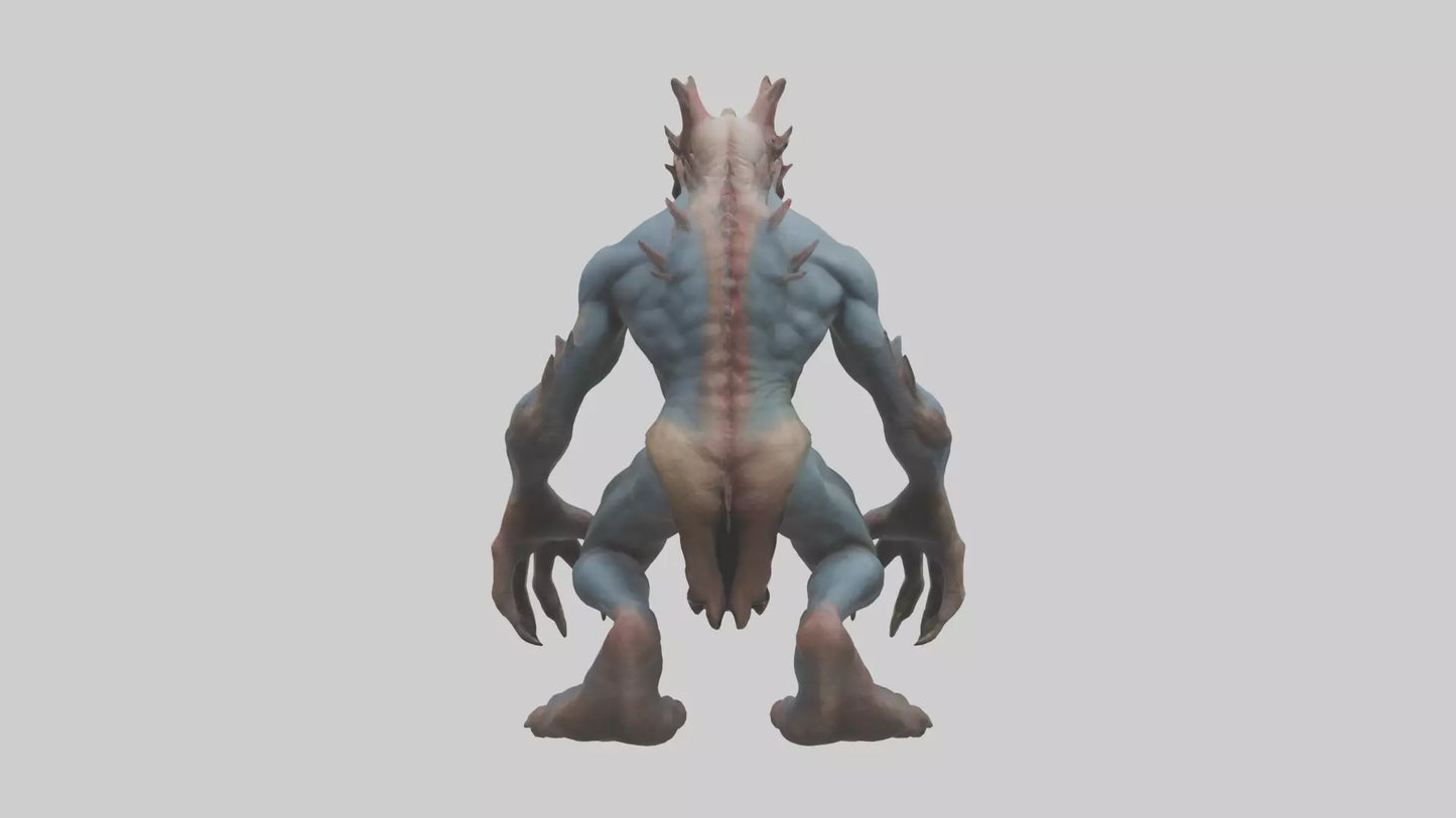 3D model Mutant creature model 2 VR / AR / low-poly