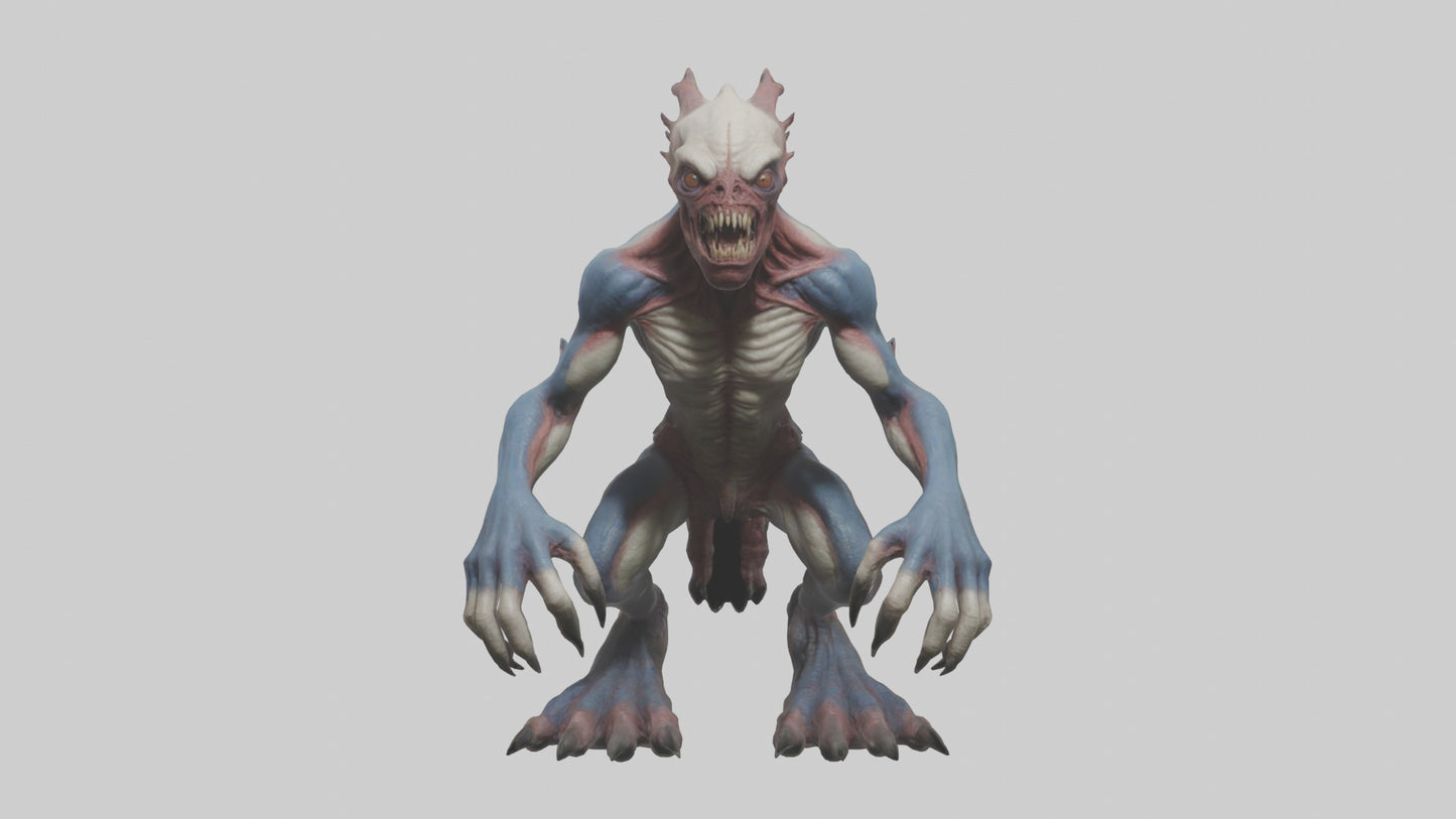 3D model Mutant creature model 2 VR / AR / low-poly