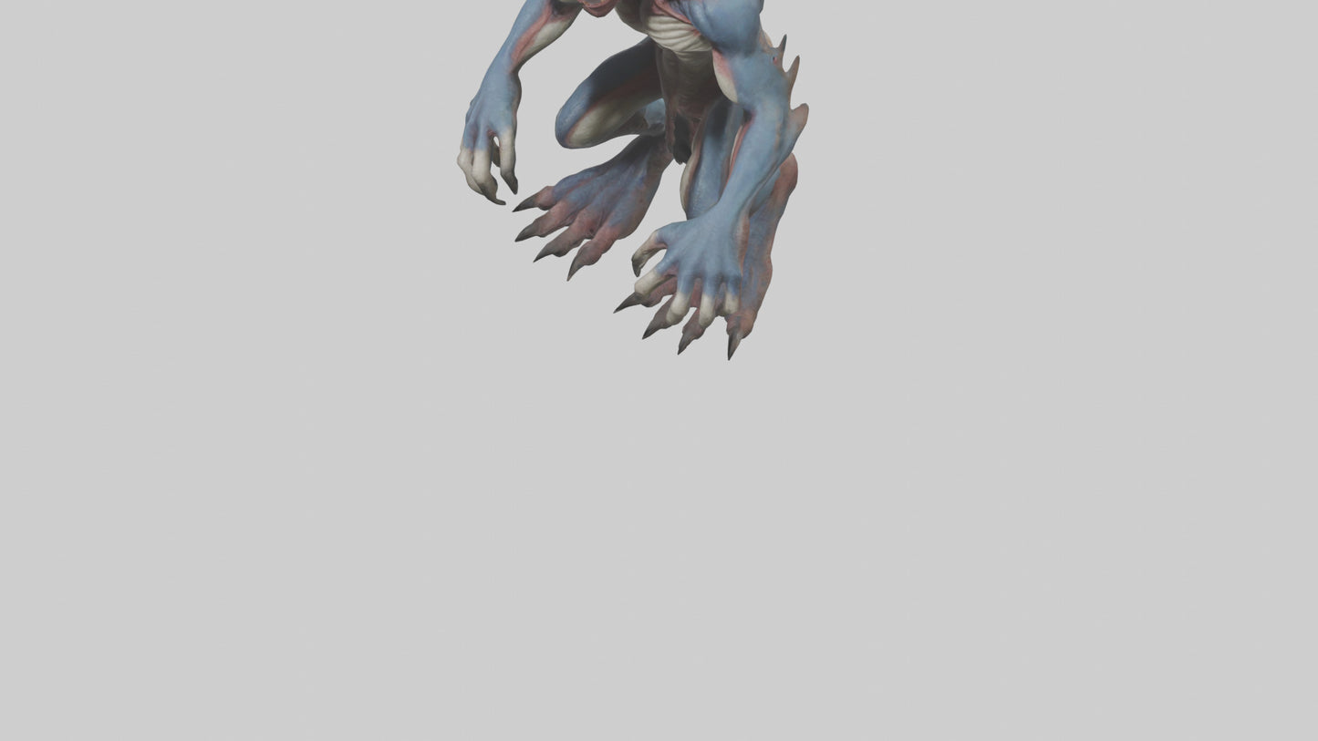 3D model Mutant creature model 2 VR / AR / low-poly