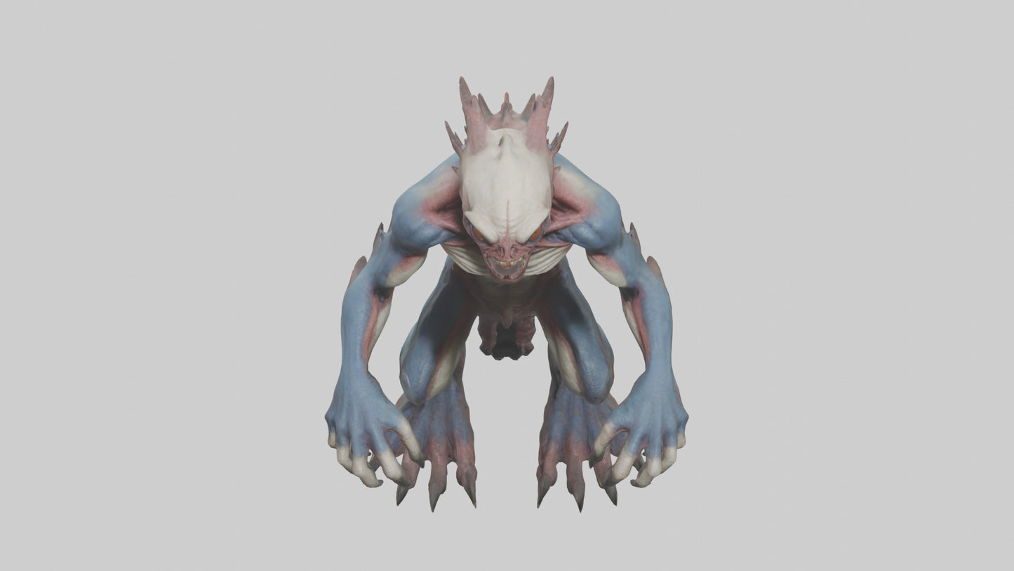 3D model Mutant creature model 2 VR / AR / low-poly