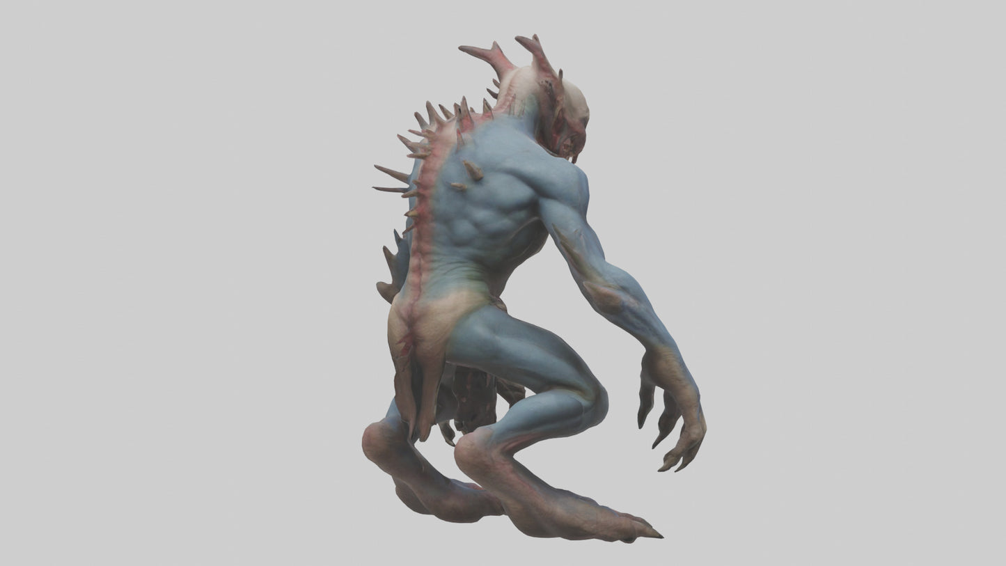 3D model Mutant creature model 2 VR / AR / low-poly