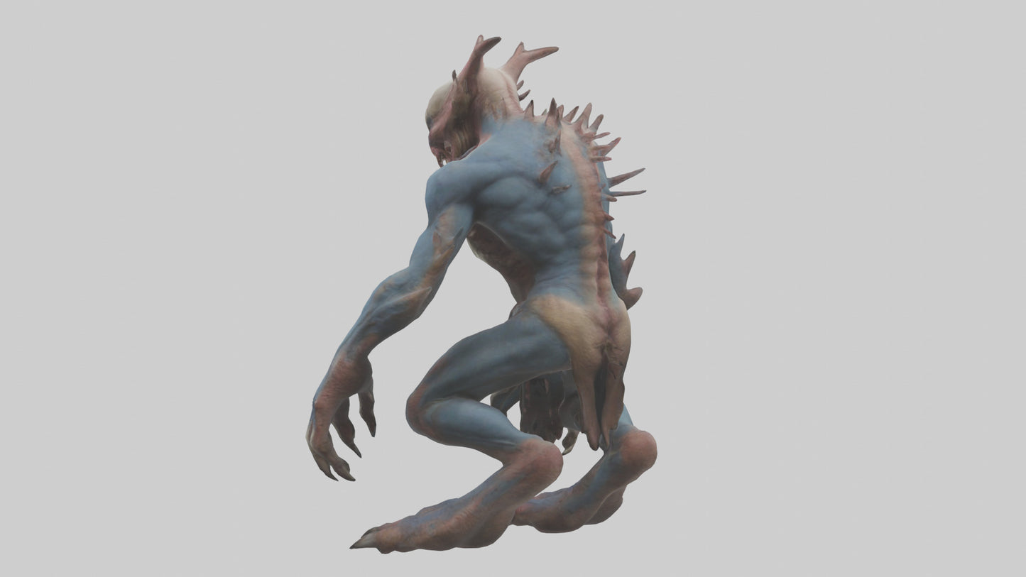 3D model Mutant creature model 2 VR / AR / low-poly