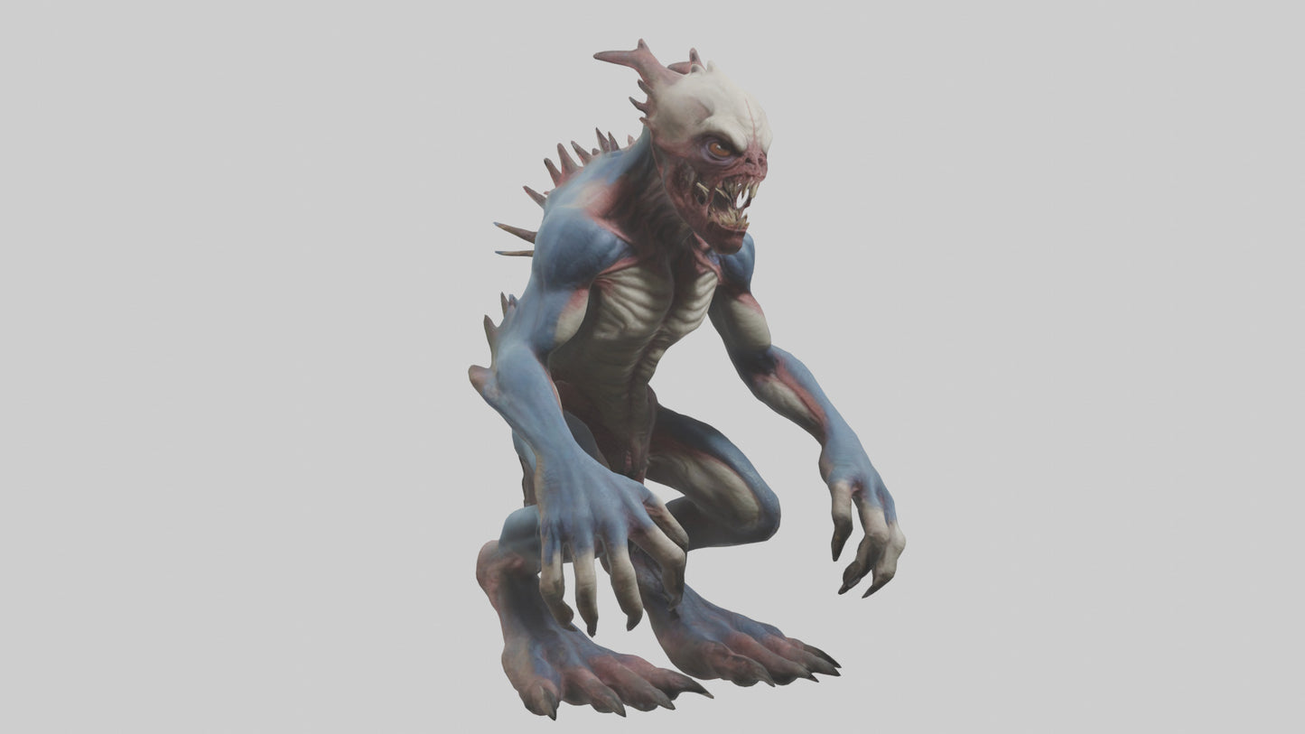 3D model Mutant creature model 2 VR / AR / low-poly