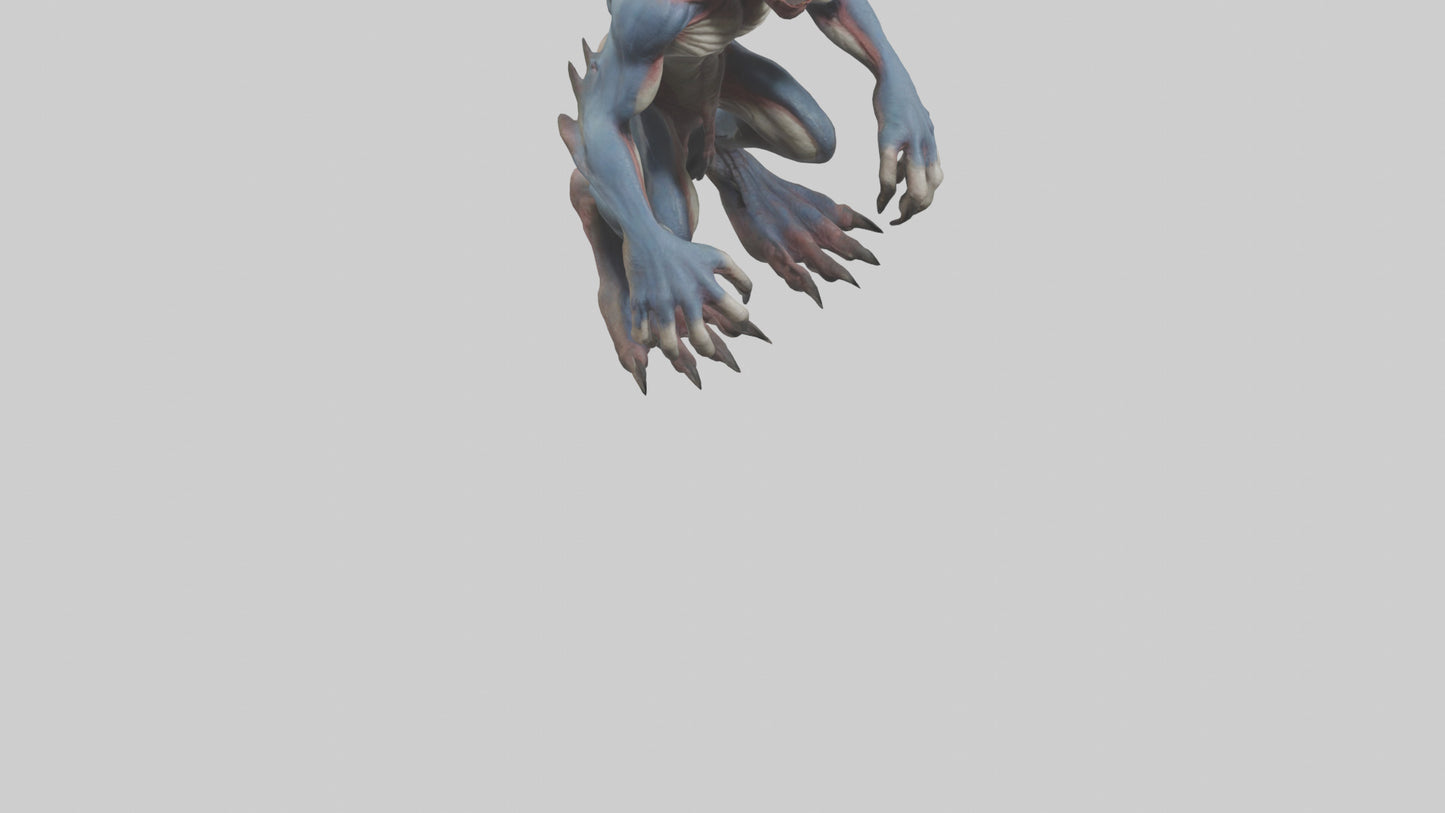 3D model Mutant creature model 2 VR / AR / low-poly