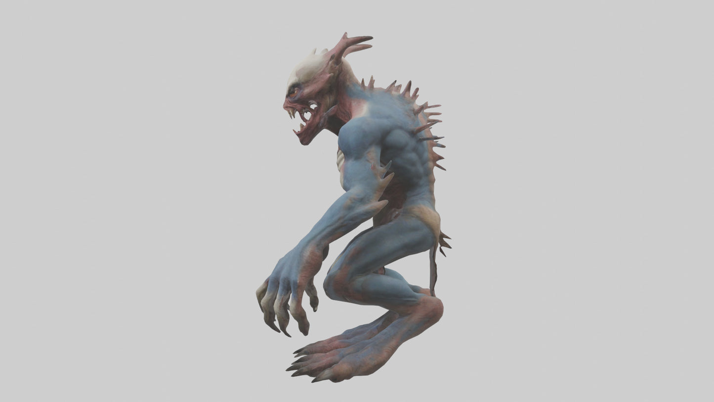 3D model Mutant creature model 2 VR / AR / low-poly