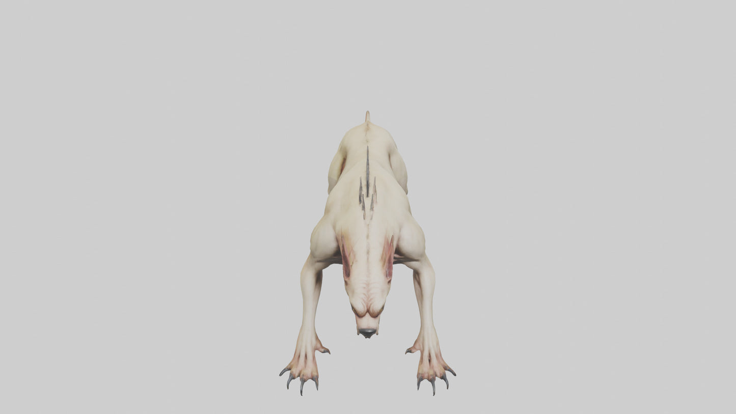 3D model Mutant Hound model VR / AR / low-poly