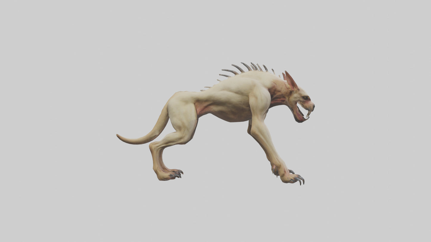 3D model Mutant Hound model VR / AR / low-poly
