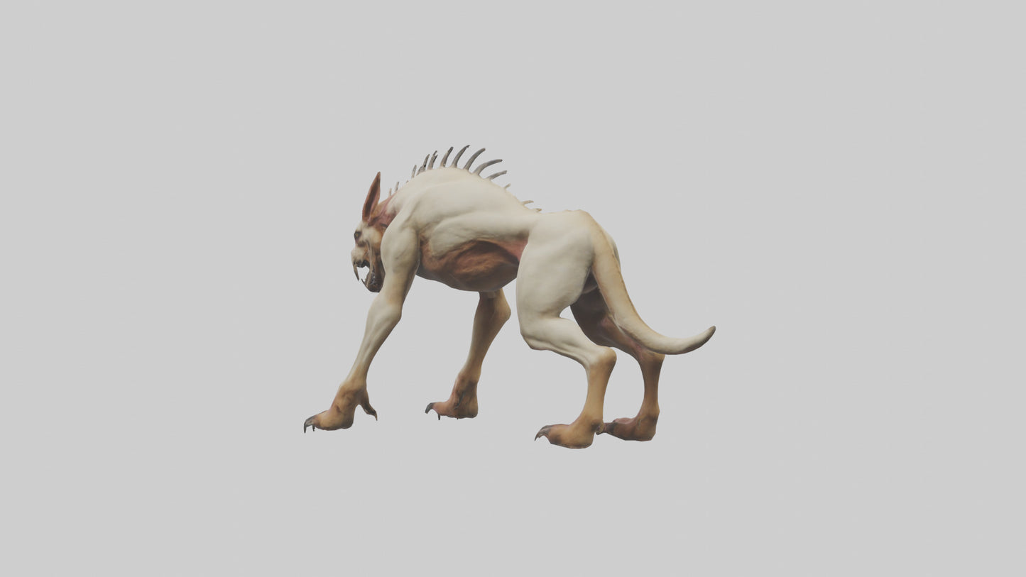 3D model Mutant Hound model VR / AR / low-poly