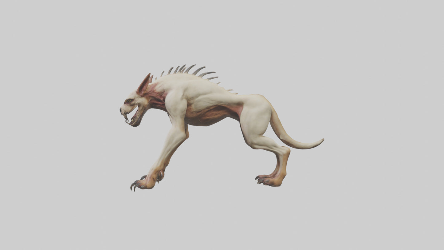 3D model Mutant Hound model VR / AR / low-poly
