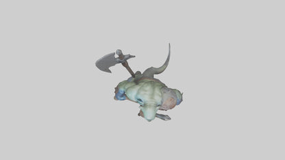 Mutant Warrior model VR / AR / low-poly