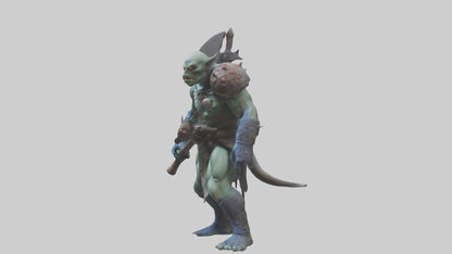 Mutant Warrior model VR / AR / low-poly